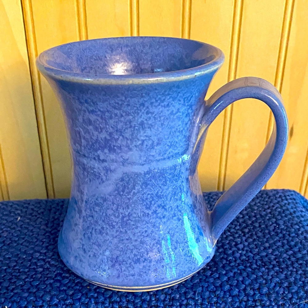 Blue Ceramic Pottery Mug by Kings Pottery Seagrove.